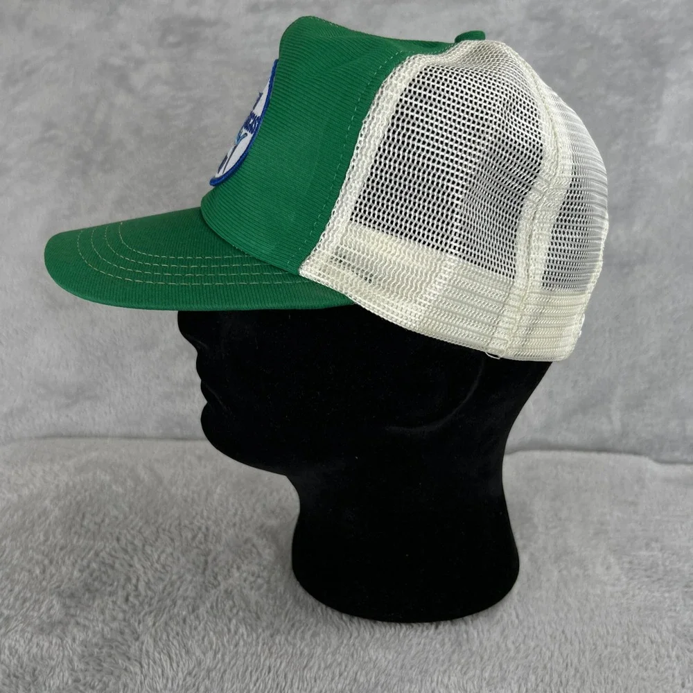 Vintage Cabo San Lucas Marlin Trucker Hat Green Mexico Fishing Mesh Snapback